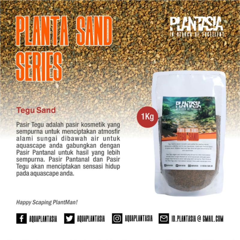 Pasir Aquascape Pasir Aquarium - Planta Sand Tegu 1 kg