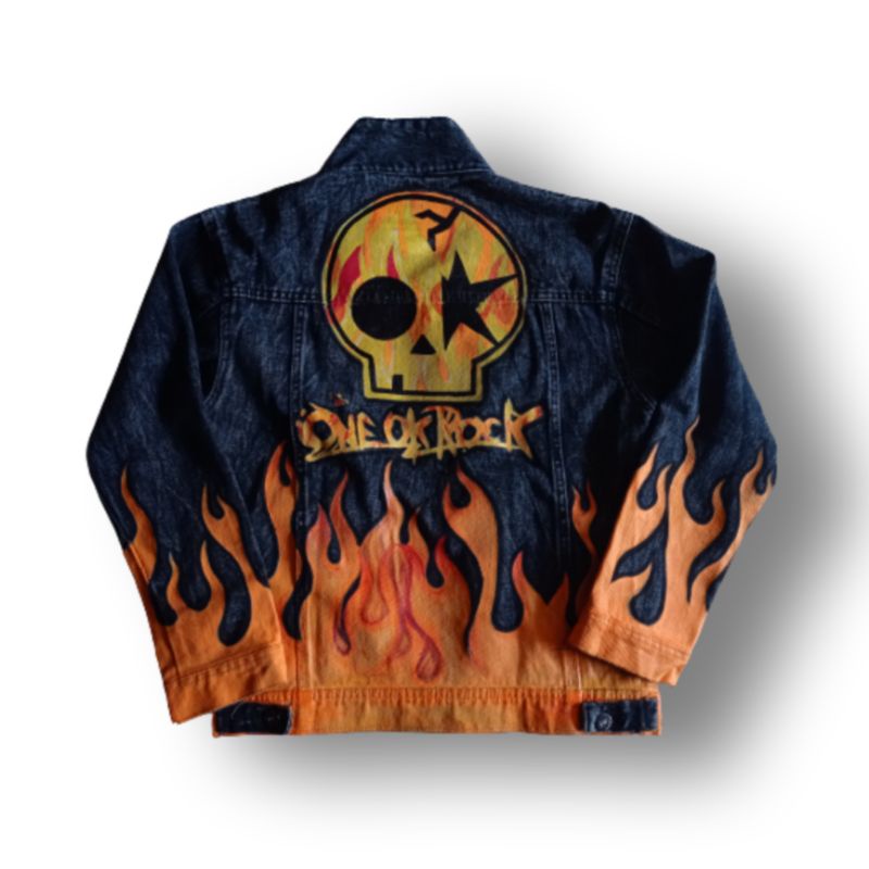 Jaket jeans lukis one ok rock