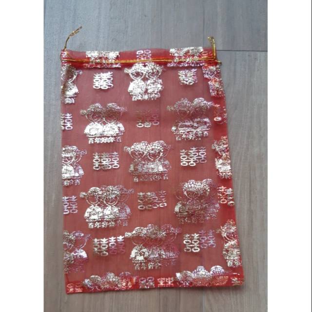 Kantong serut tile wedding Besar