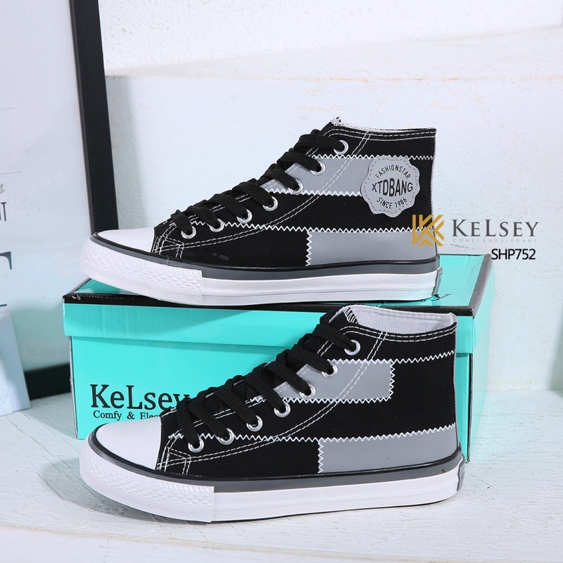 (GRATIS ALAS KAKI) Nicole Sepatu Sneakers Kanvas Wanita Kelsey / Sepatu Kerja Anak Remaja Hingga Dewasa SHP752