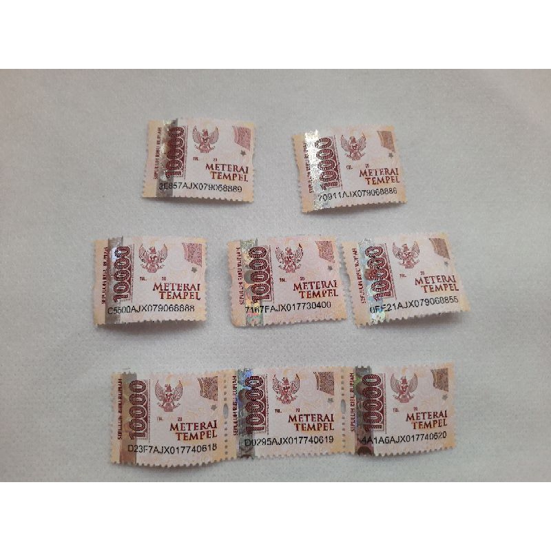

Materai tempel 10000 asli original PT Pos Indonesia