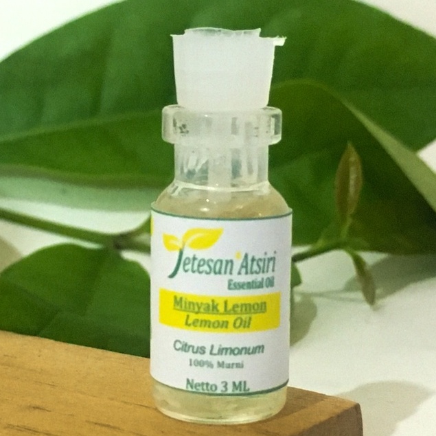 3ml minyak atsiri lemon jeruk lemon murni lemon pure essential oil aromatherapy therapeutic grade diffuser humidifier burner aromaterapi esensial essensial esential tanpa campuran TETESAN ATSIRI 3 ml