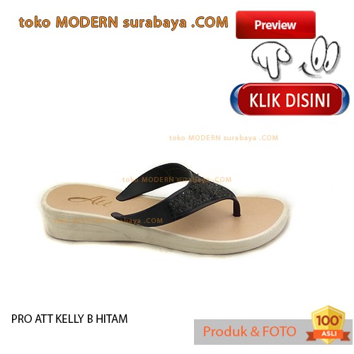 PRO ATT KELLY B HITAM sendal wanita jepit karet casual flip flop