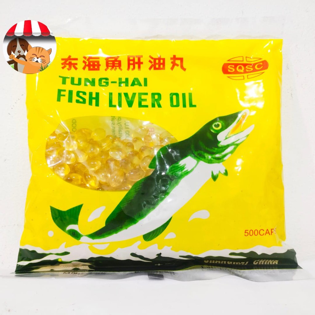 Minyak Ikan Tung Hai Fish Liver Oil isi 500 Kps Tunghai