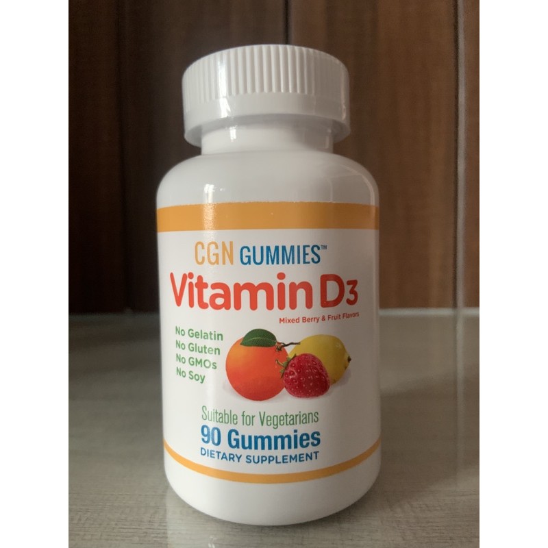 Vitamin D3 CGN Gummies, no gelatin, no gluten, 2000 IU, 90 gummies