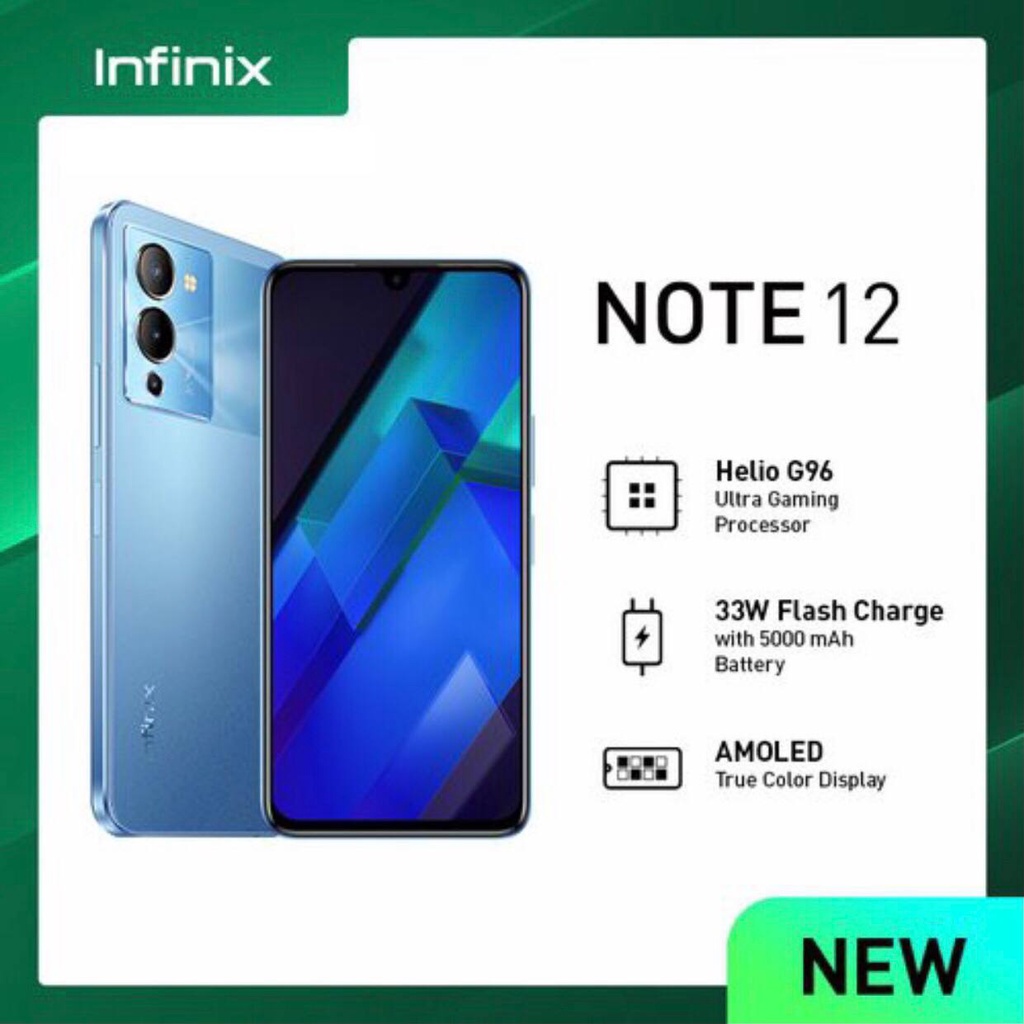 Infinix Note 12 [8GB+128GB - 8GB+256GB] Helio G96 | 50MP Triple Camera | 6.7&quot; AMOLED | 5000mAh | Garansi Resmi Infinix 1 Tahun