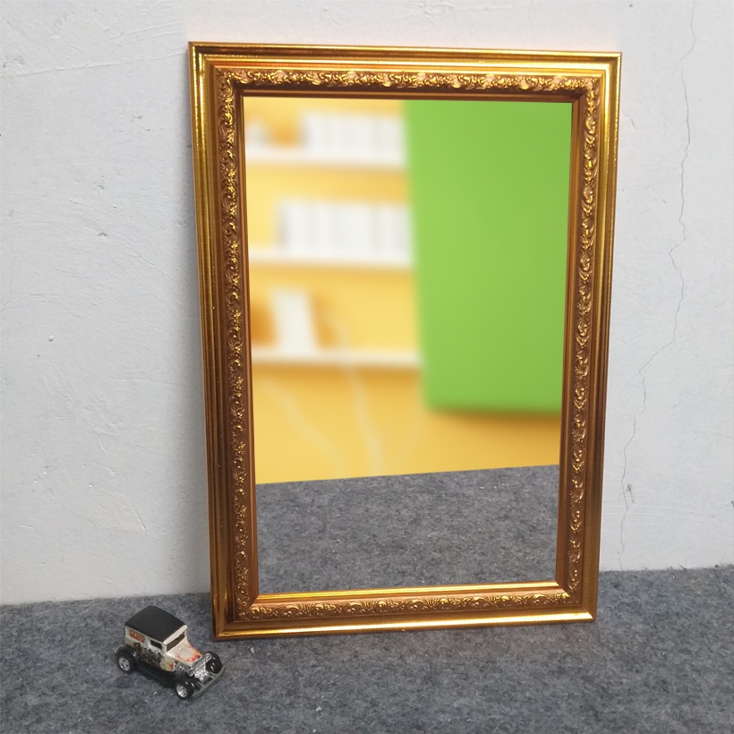 Kaca Cermin Gantung Murah - Cermin Dinding Minimalis-Ukir Gold