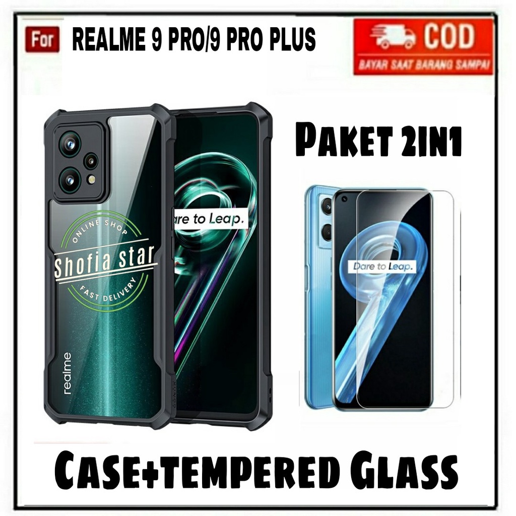 2IN1 CASE REALME 9 PRO 9 PRO PLUS SOFTCASE SHOCKPROOF TRANSPARAN CAMERA PROTECT CASING