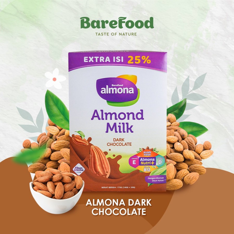 Almona Almond Milk Susu Almond Pelancar ASI Booster Plus Daun Katuk 175gr Booster ASI Ibu Menyusui