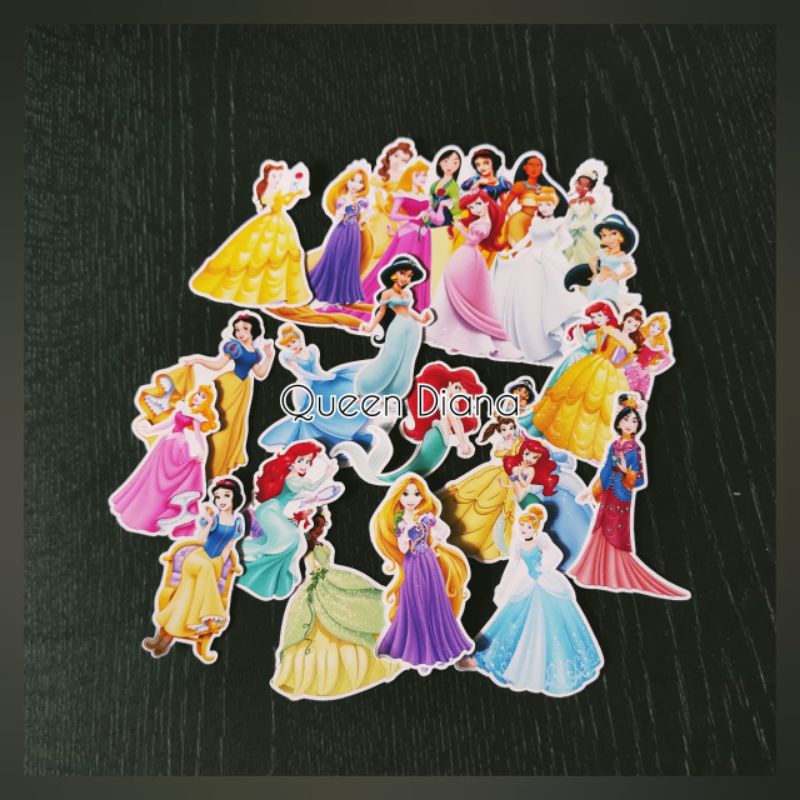 

Stiker kertas karakter Putri disney 15pcs stiker aksesoris