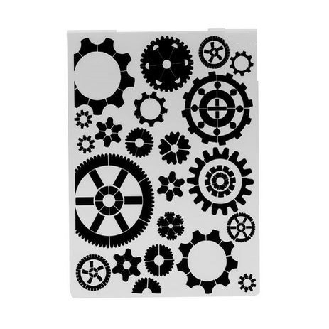 Gears Pattern Plastic Embossing Folder