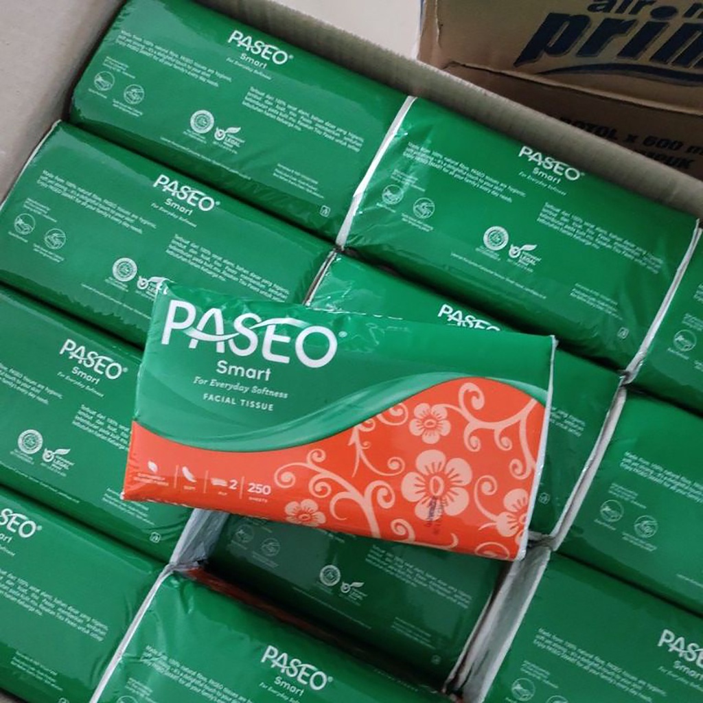 2 PCS tissue / tisu paseo smart 250 sheets facial tissue / Tissue Paseo Facial Tissue Tisu Paseo 250