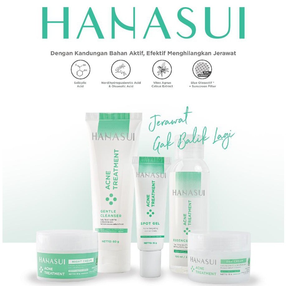 Qeila - HANASUI Acne Treatment Day Cream - Night Cream - Toner - Cleanser - Spot Gel - Skin Care