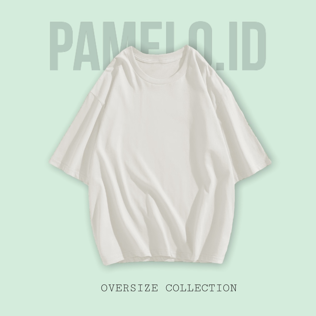 Pamelo Kaos Unisex Oversize Polos Warna / Kaos Distro Katun Polyster /T-shirt oversize / Kaos Oblong / Daily Shirt / Baju Oblong  Polos Korea Style