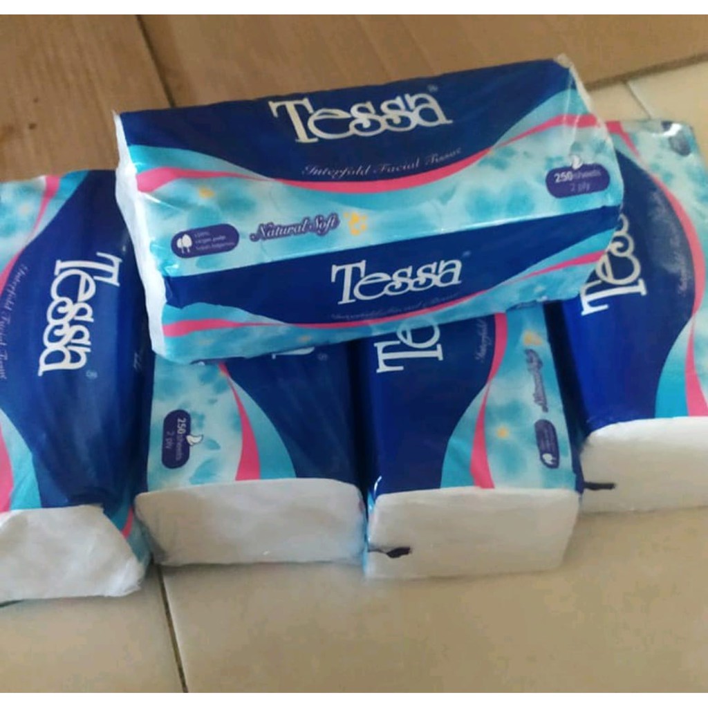 TISU MURAH TESSA 250 SHEET 2PLY | FACIAL TISSUE TESSA 250 SHEET 2PLY GROSIR