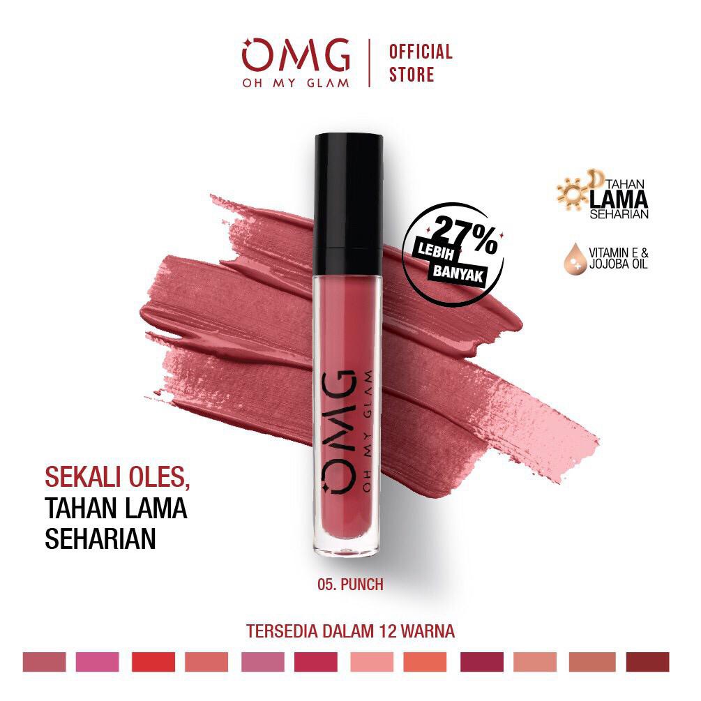 (CYBER) COD TERMURAH OMG OH MY GLAM Matte Kiss Lip Cream