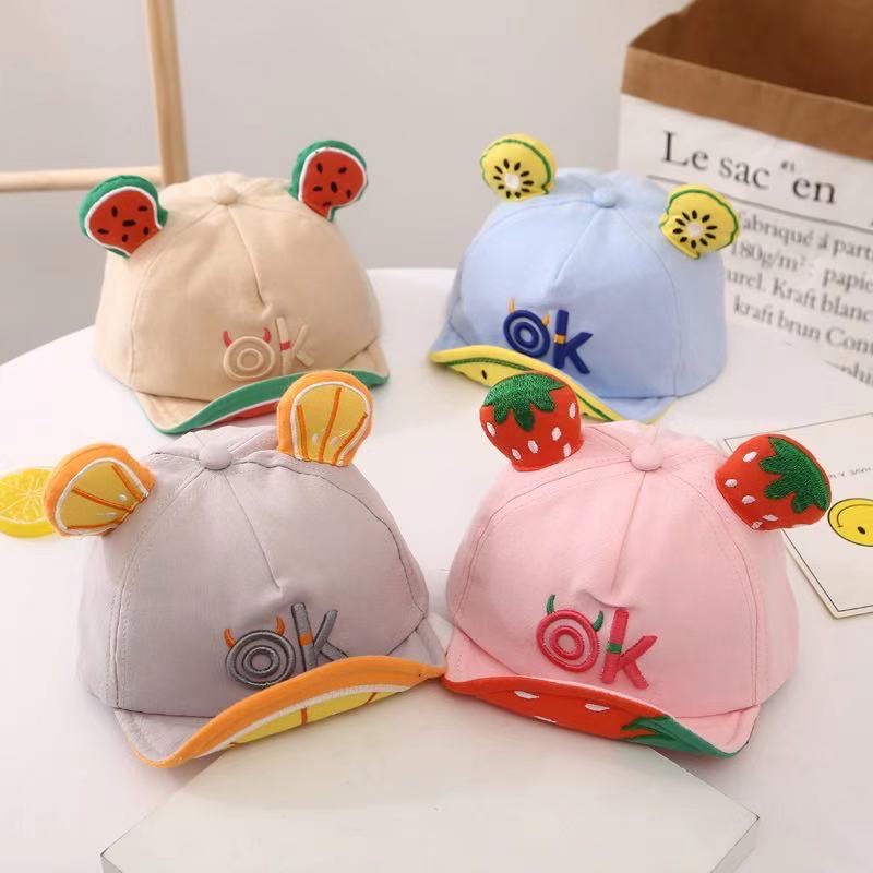 Topi Balita Buah 3D Variasi Lucu