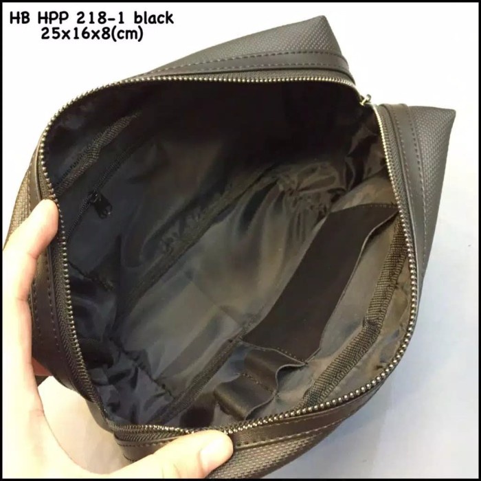 HAND BAG HUSH PUPPIES 218-1 BLACK SUPER PREMIUM IMPORT CLUTCH PRIA HIGHT QUALITY