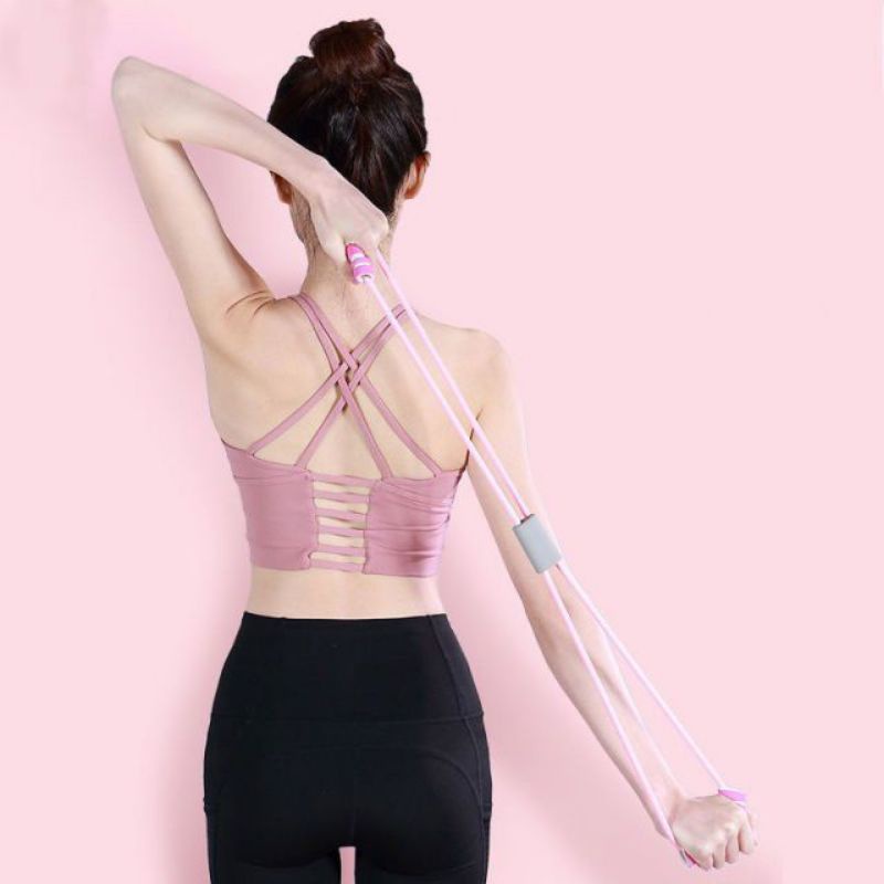 [MURAH] Tali Fitness Gym Yoga Resistance Band 8 Toning Tube Tali Olahraga Stretching/tali karet fitness wanita/yoga resistance band 8 Rally horoskop elastis band peregangan sabuk bahu yoga super kuat