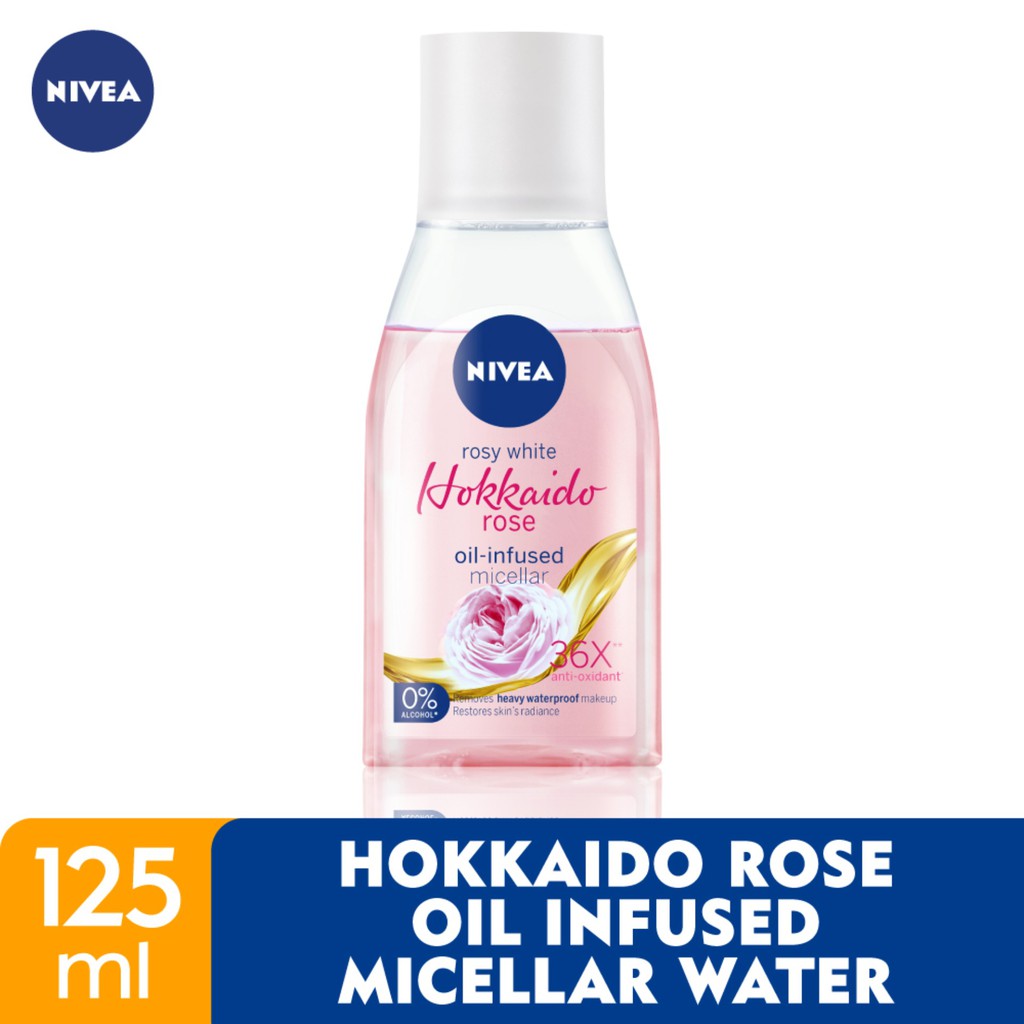 NIVEA Rosy White Hokkaido Rose Oil-Infused Micellar Water 125ml