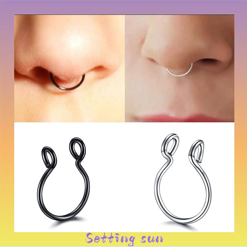 Cincin Hidung Bentuk U Bahan Stainless Steel Untuk Aksesoris TN