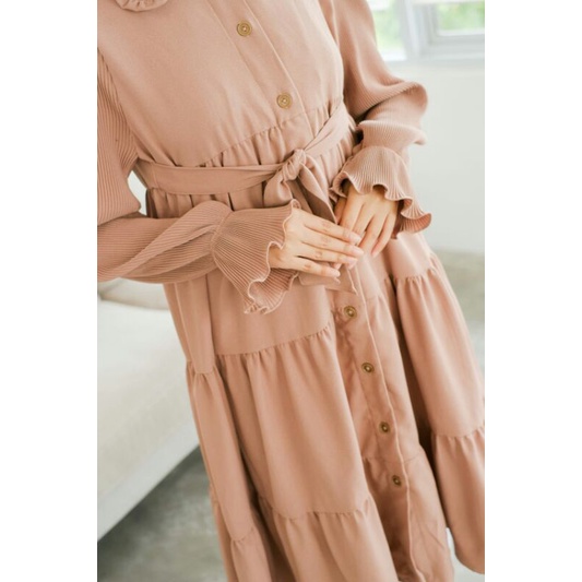 Tunic Rampel | Midi Dress | Tunik Susun 3 - Omeera Tunic ( lady zara kombinasi plisket)
