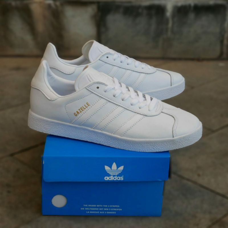 ADIDAS GAZELLE LEATHER FULL WHITE ORIGINAL