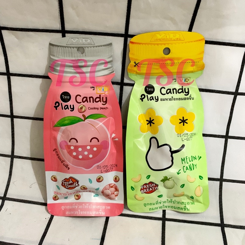 

Play Candy Melon / play Candy Peach / play / candy / peach / melon / permen / cooling / fresh / breath / vid / c / thailand / impor