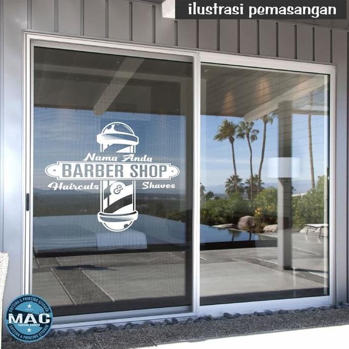 

[KODE PRODUK 9J0CN7349] CUTTING STICKER BARBERSHOP - BISA CUSTOM NAMA ANDA