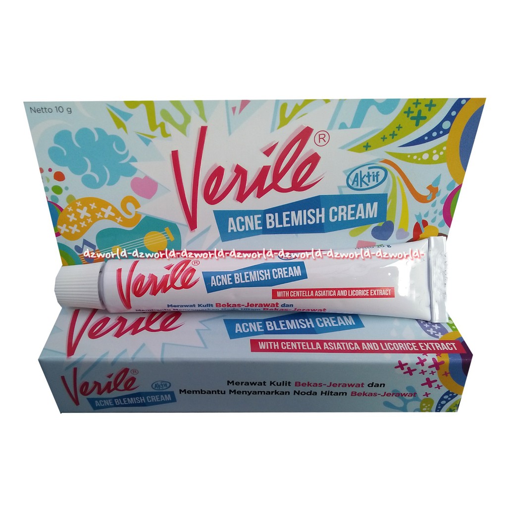 Verile Acne Blemish Cream Untuk Merawat &amp; Menyamarkan Noda HItam Bekas Jerawat 100gr