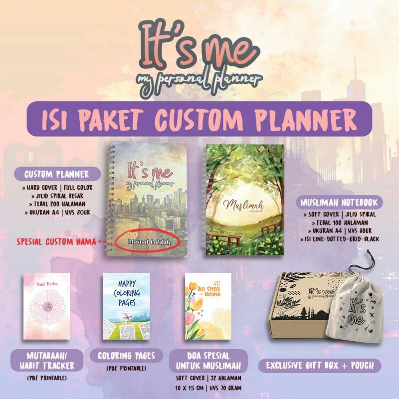 

Muslimah planner 2022 Ready (bisa tulis nama)