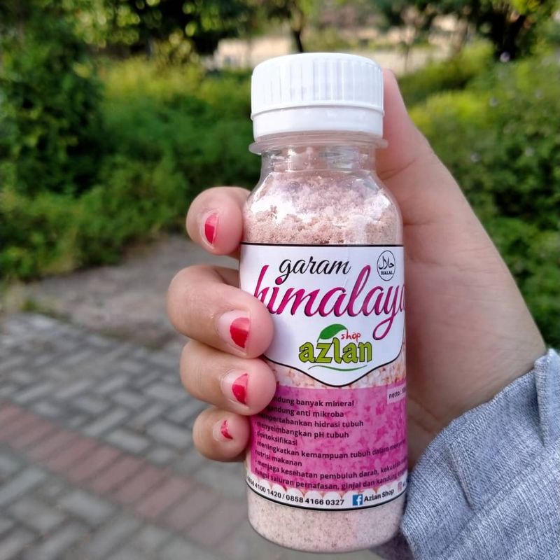 

garam himalaya 100gram fine grade halus pink alami kemasan botol cantik kuat
