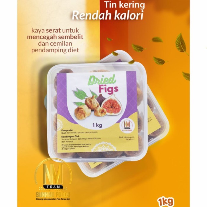 

Buah Kering - Buah Tin Kering (Lembut Dan Manis) 1Kg