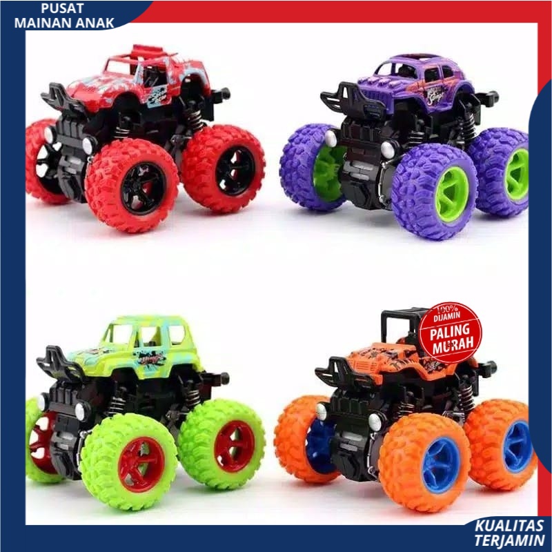 Mainan Mobil Anak Monster Zap Jip Off Road 4 Drive Inertial Bigfoot Tanpa Baterai Bahan Bagus