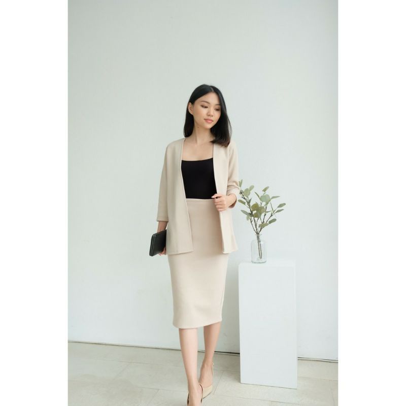 Midi Skirt Span lostban stretch premium