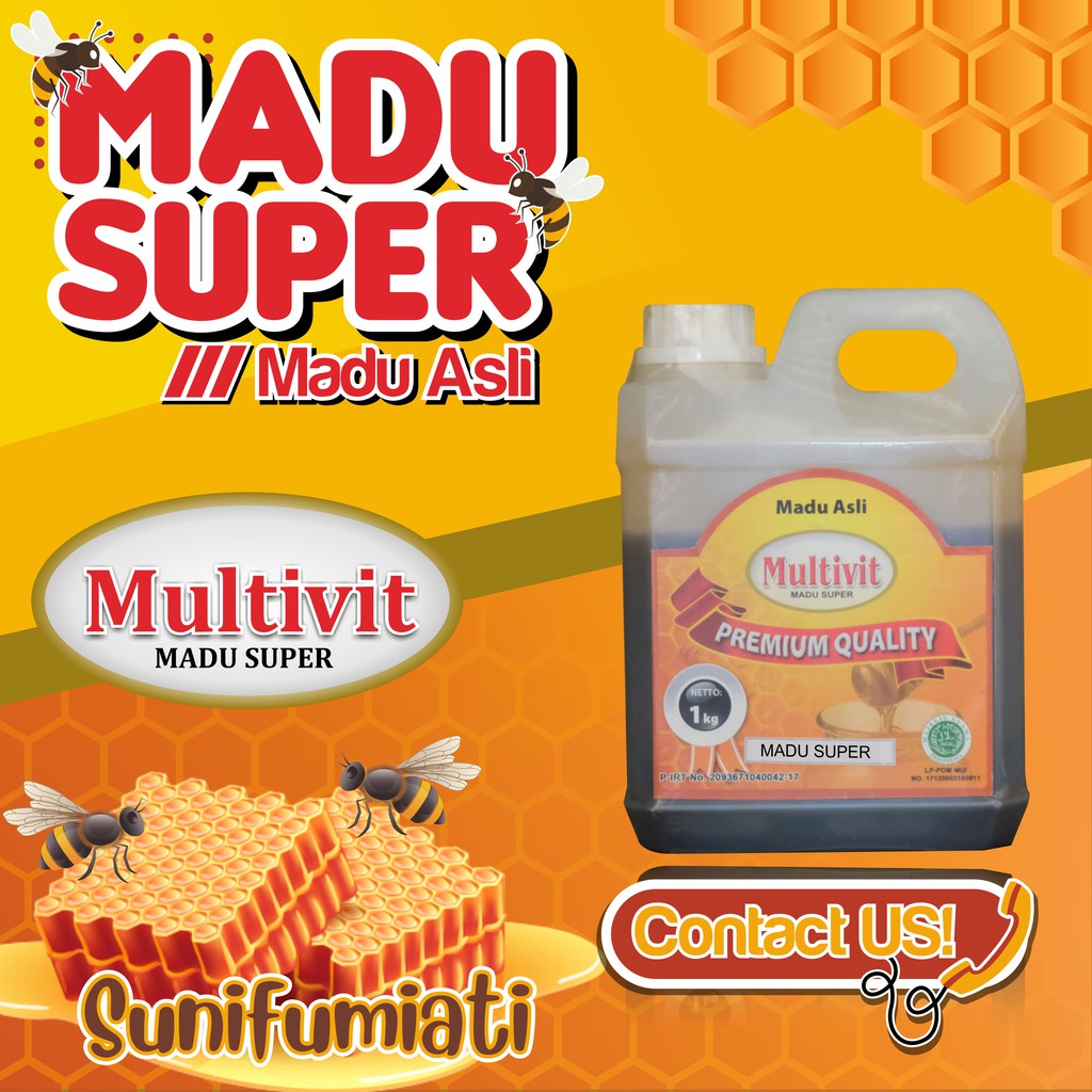 

Madu Multivit Super 1kg | 100% Madu Asli