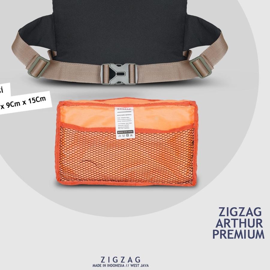 ZIGZAG Tas Waistbag Pria Arthur / Tas Selempang Pria / Tas WaistBag Pria