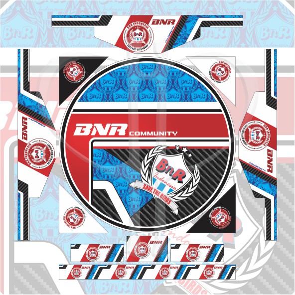 Stiker Decal Sangkar Murai No.1234 BnR Standar