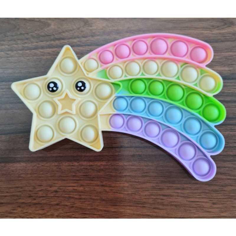 Pop It Fidged Toys Mainan TikTok Push Pop-shooting star