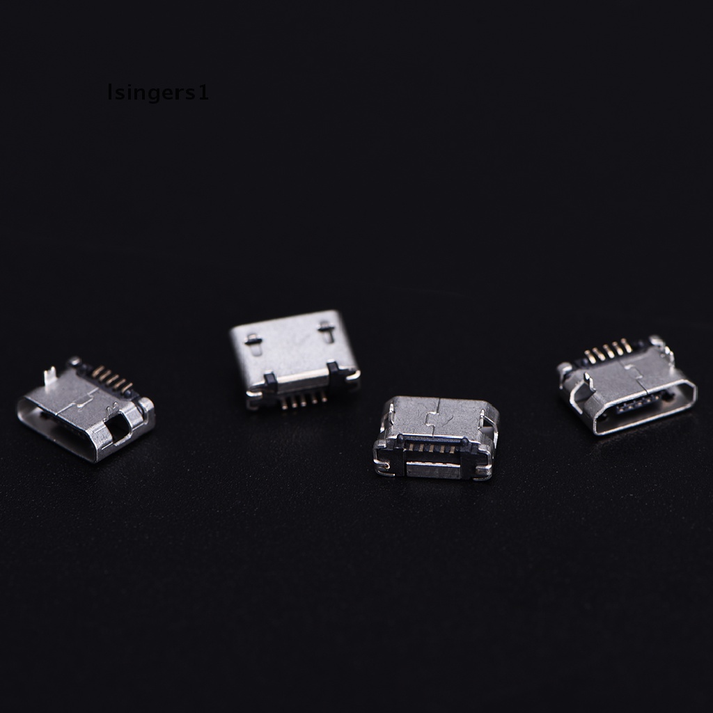 (lsingers1) 10pcs Konektor Micro USB 5 pin B Female Untuk Soket Charging 5 pin