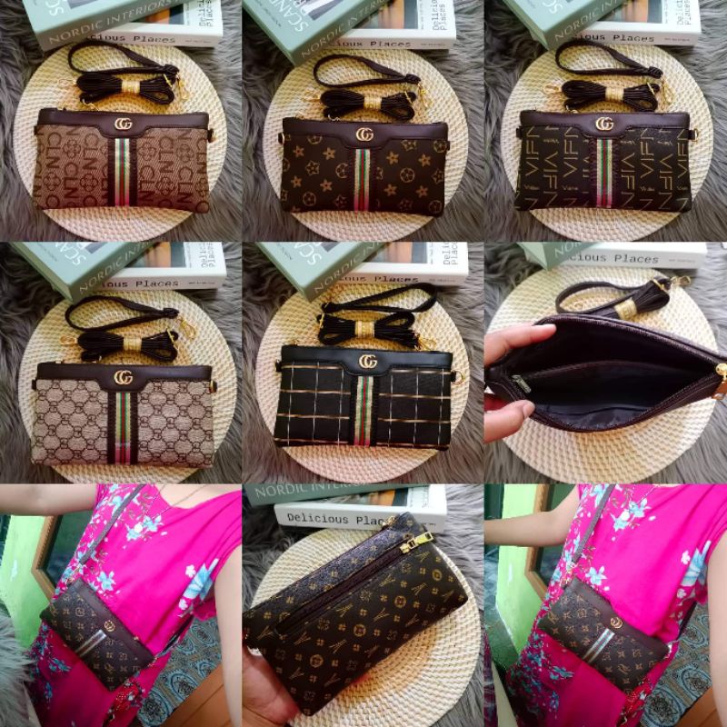 NEW ITEM tas selempang / sling / cluth fashion motif import kode 9279