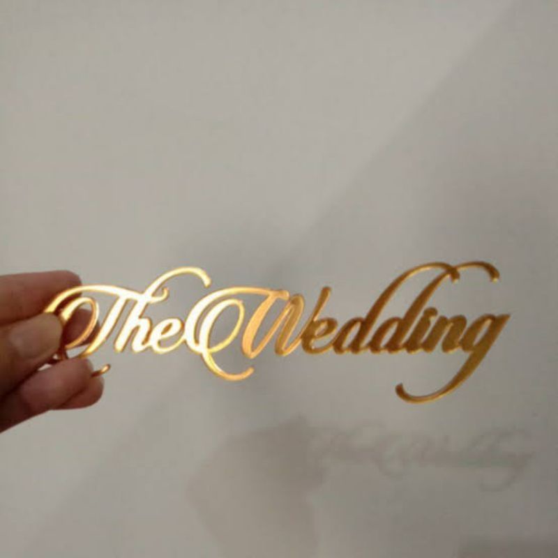 Mahar The Wedding Autum Akrilik Acrylic Cermin Emas Putih Hitam