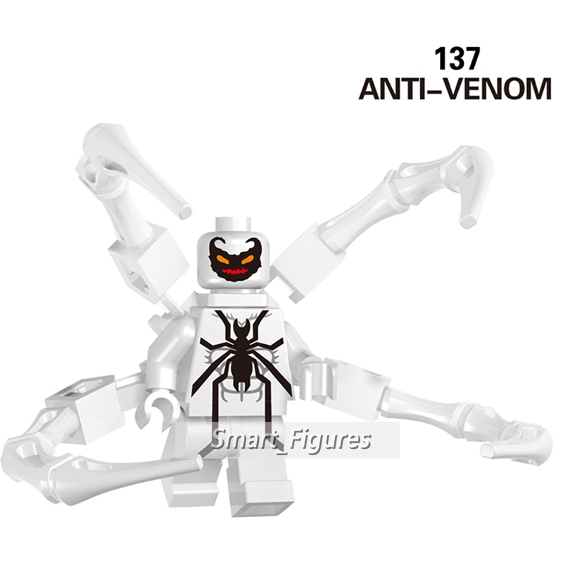 Eg135 Mainan Action Figures Venom Marvel Super Heros Eddie Brock Minifigures Carnage Antivenom Spiderman Untuk Hadiah