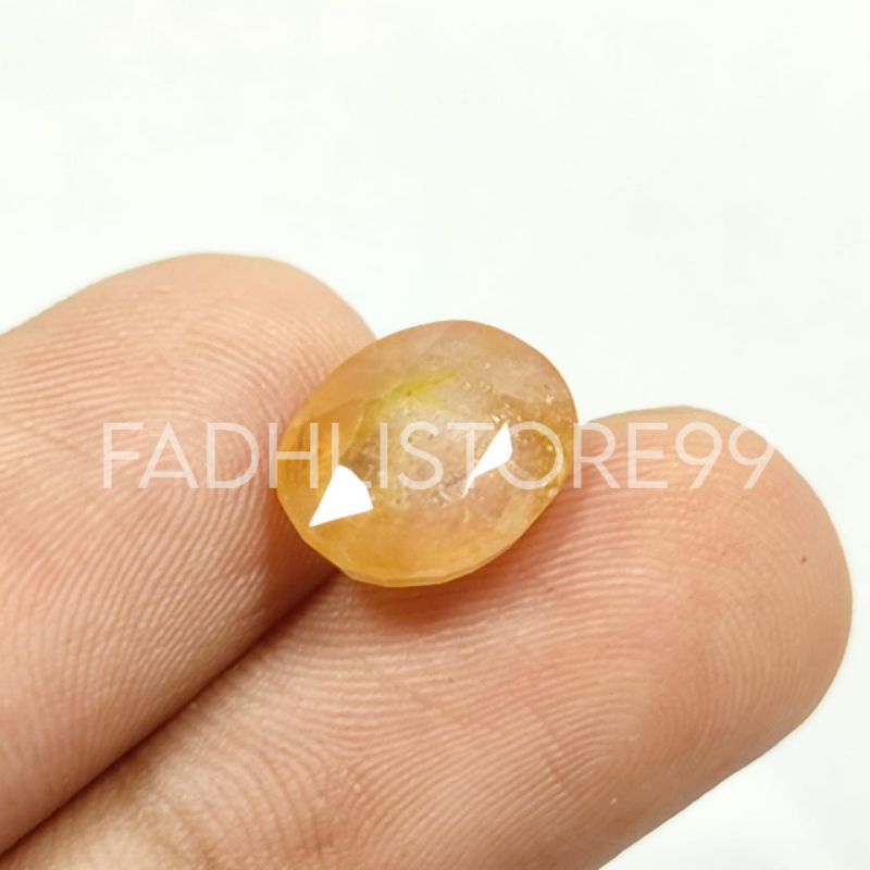 BATU YELLOW SAFIR CUTING ASLI NATURAL