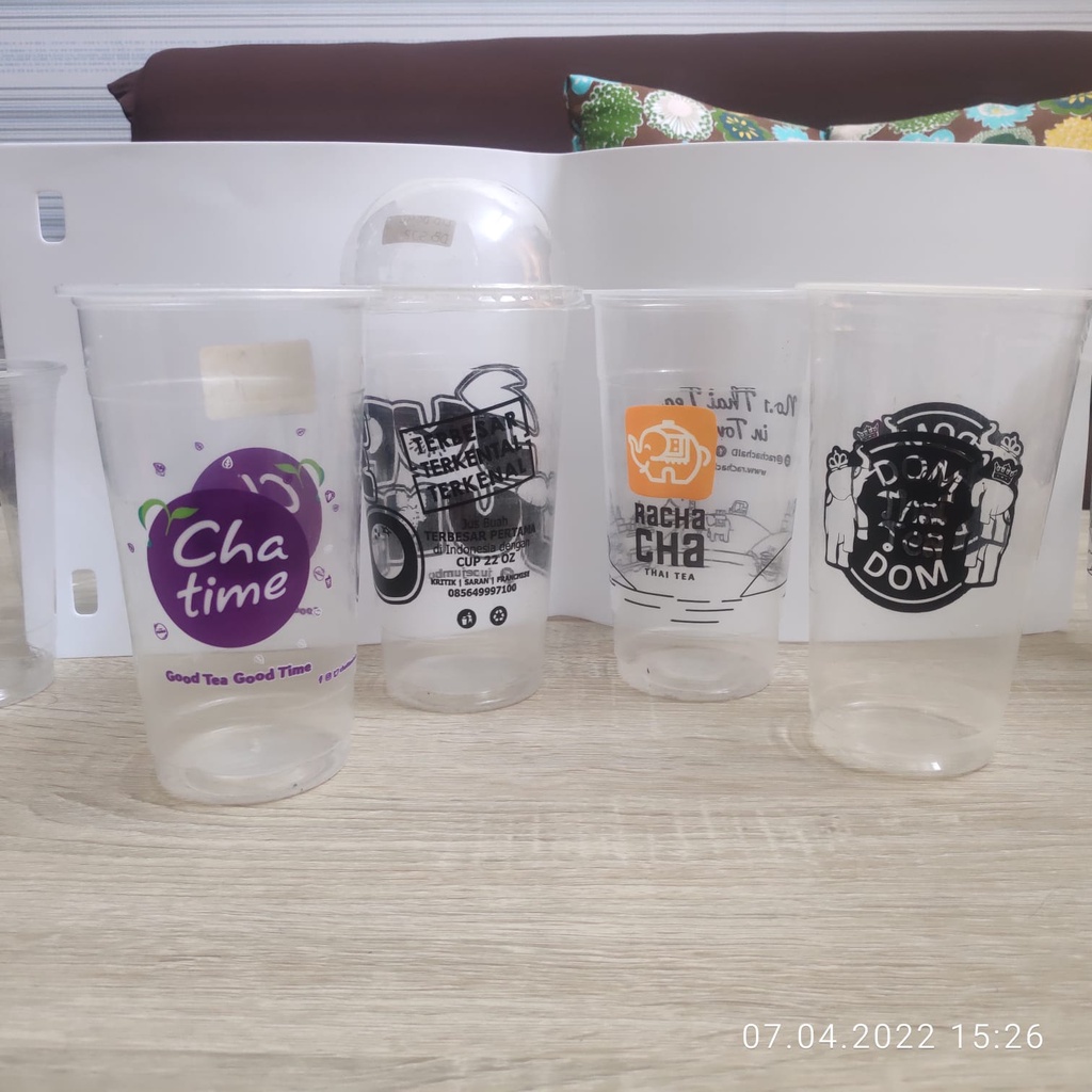 Sablon cup plastik minuman 12oz 14oz 16oz 22oz custom desain suka suka