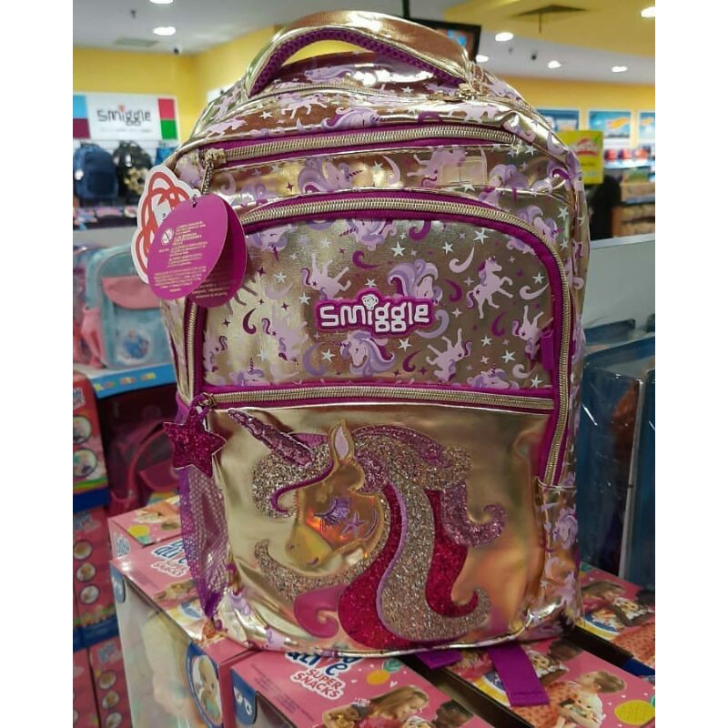 Tas Smiggle Unicorn gold Backpack smiggle unicorn tas ransel smiggle unicorn 100% Original