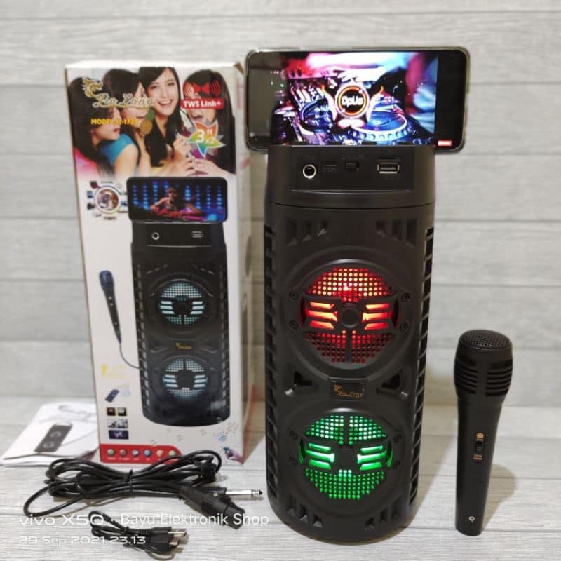 SPEAKER BLUETOOTH KARAOKE JINLONG JL-1730 PLUS MIC KARAOKE X-BASS