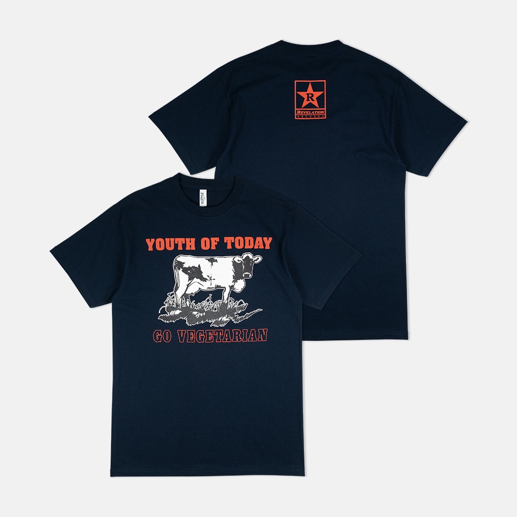 Youth Of Today - Go Vegetarian Navy Tshirt