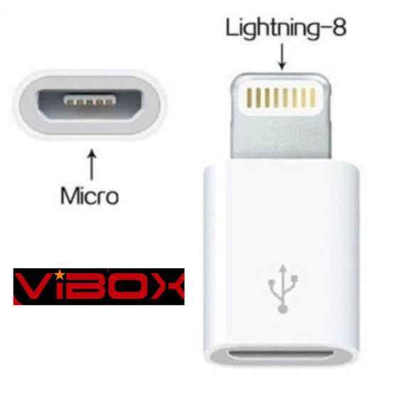 new~COD[Bayar di tempat] VIBOX ADAPTER Converter Micro USB To Lightning Iphone