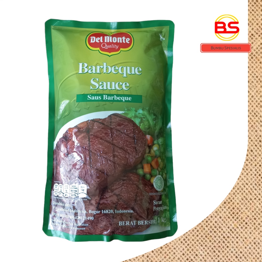 Delmonte Barbeque Sauce / Del Monte BBQ Saus Pouch / BBQ 1000 gr / 1kg